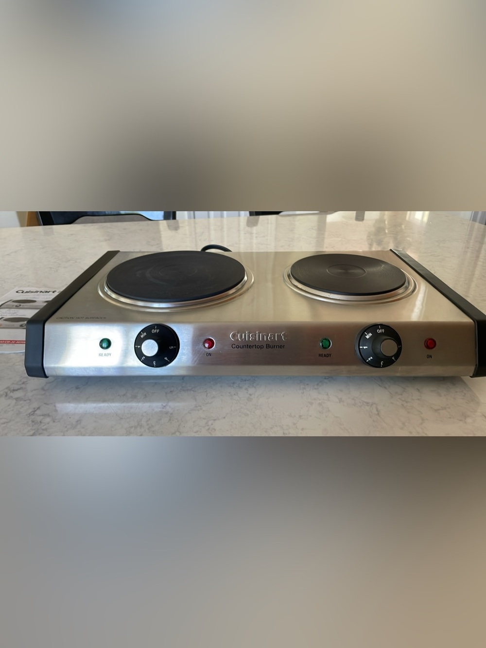 Cuisinart Stainless Steel Double Cast-Iron Burner - Black & Silver